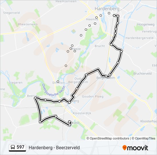 597 Bus Line Map
