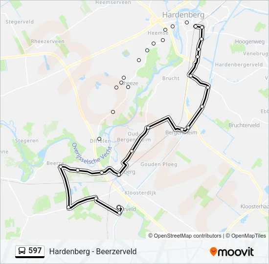 597 Bus Line Map