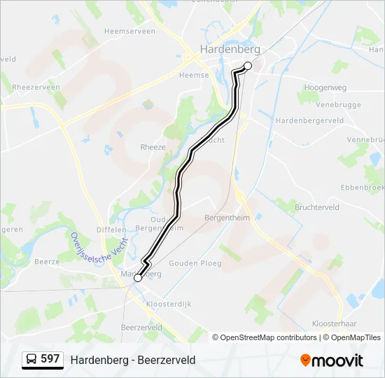 597 Bus Line Map