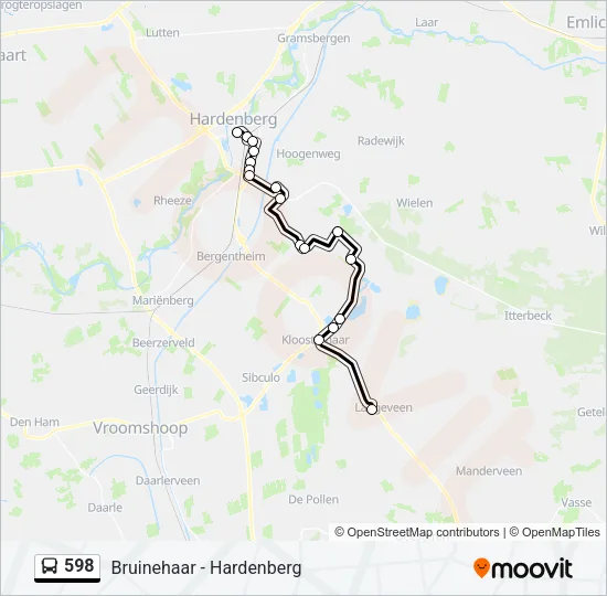 598 Bus Line Map
