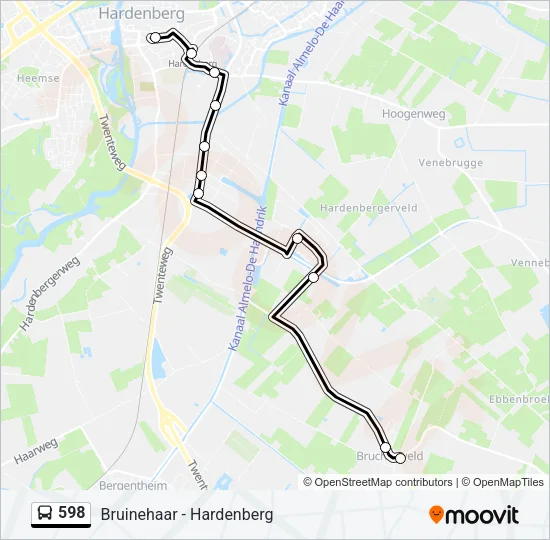 598 Bus Line Map