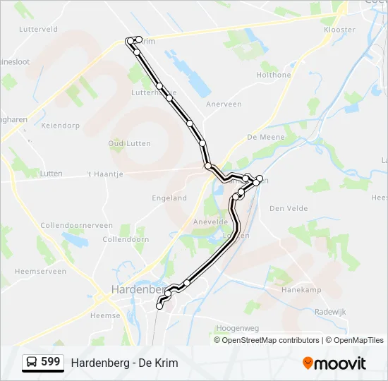 599 Bus Line Map