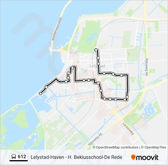 612 Bus Line Map