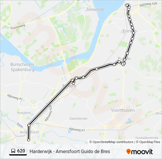 620 Bus Line Map