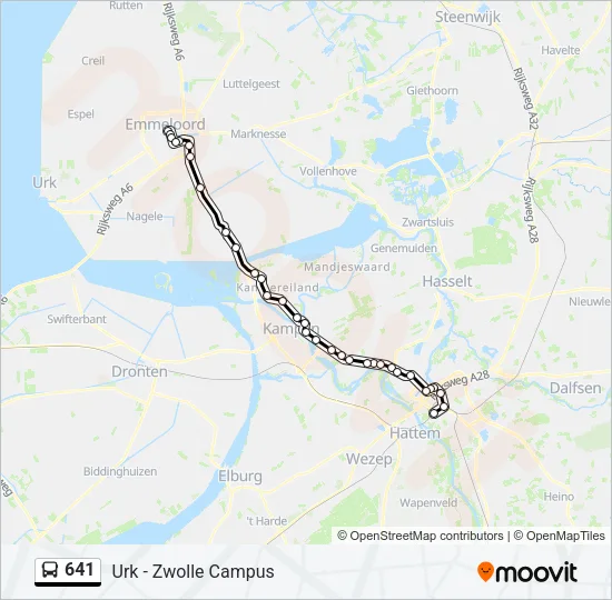 641 Bus Line Map