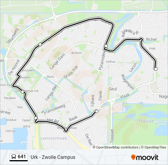 641 Bus Line Map