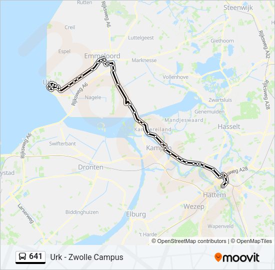 641 Bus Line Map