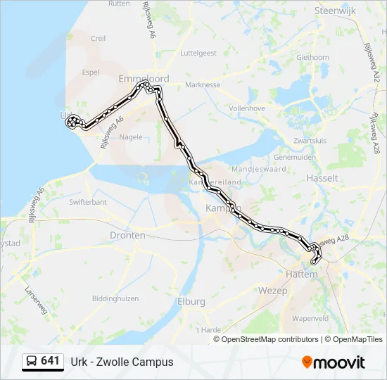 641 Bus Line Map