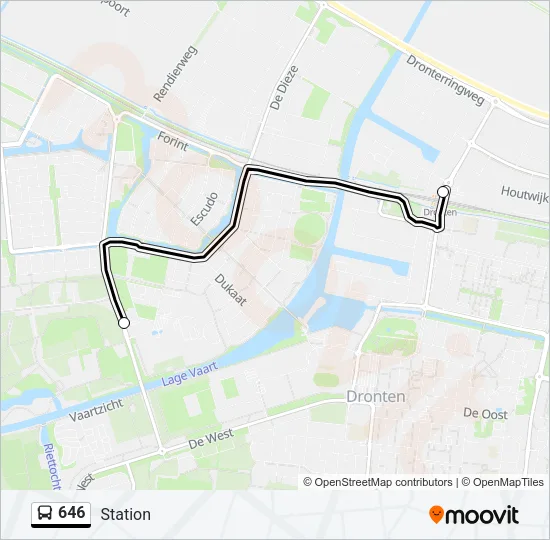 646 Bus Line Map