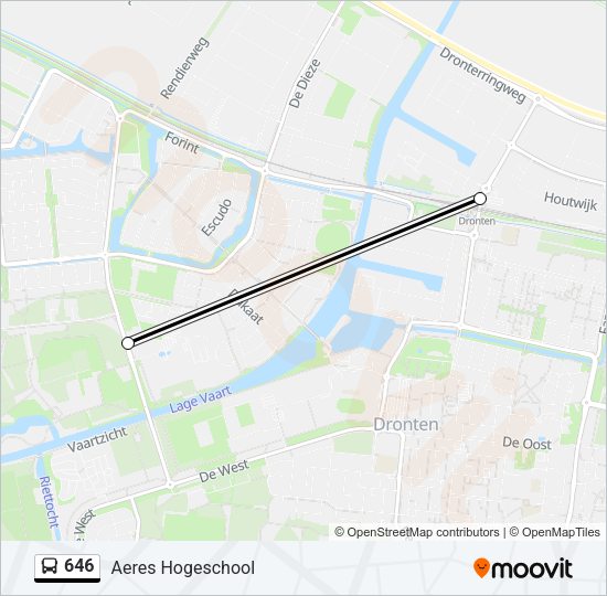 646 Bus Line Map