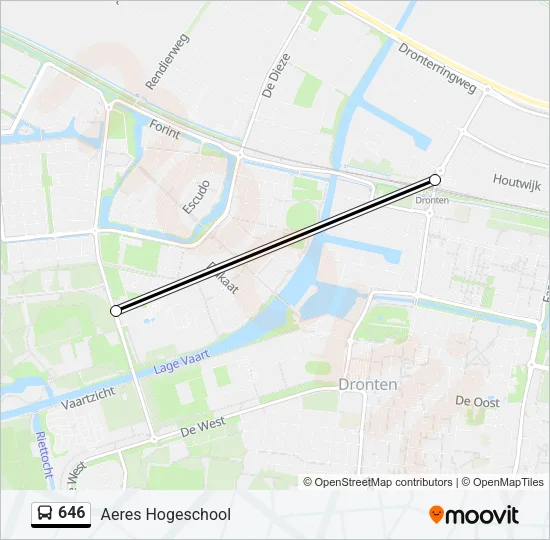 646 Bus Line Map