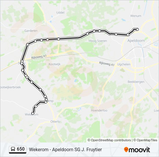 650 Bus Line Map