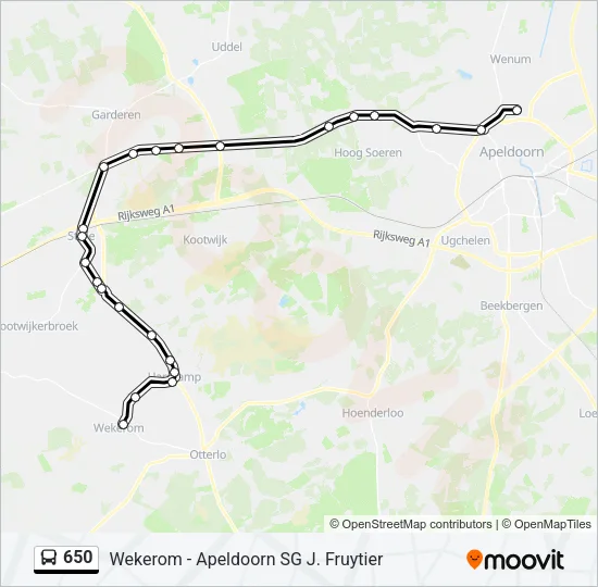 650 Bus Line Map