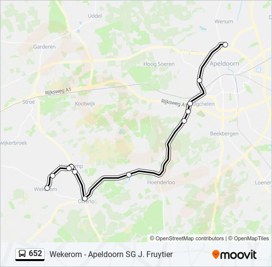 652 bus Line Map