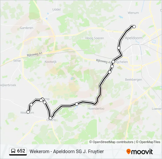 652 Bus Line Map