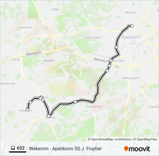 652 Bus Line Map