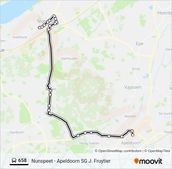 658 Bus Line Map
