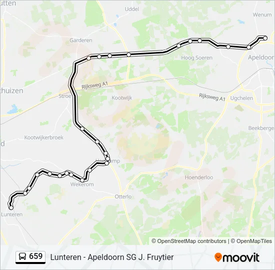 659 Bus Line Map
