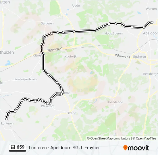659 Bus Line Map