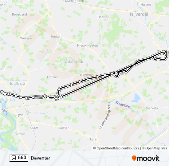 660 Bus Line Map