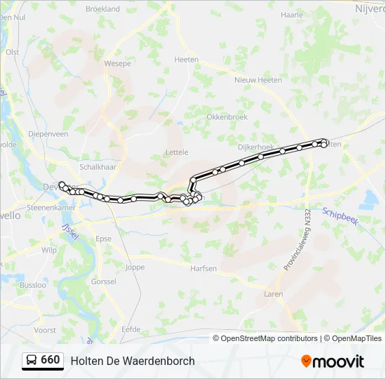 660 Bus Line Map