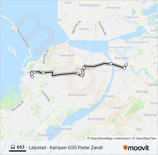 663 Bus Line Map