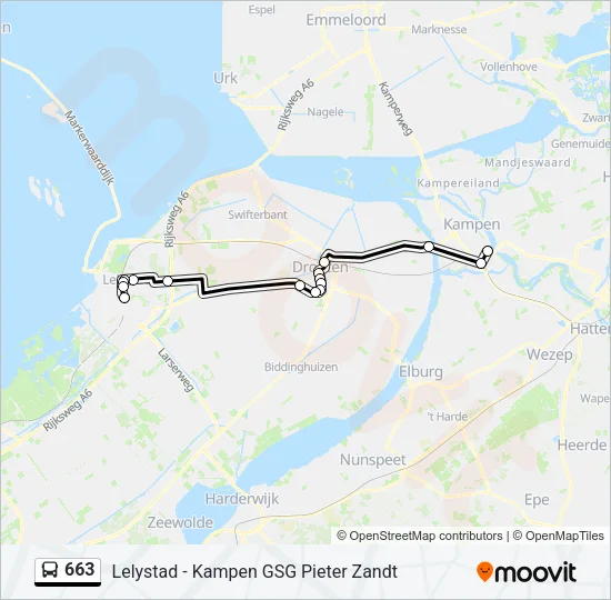 663 Bus Line Map