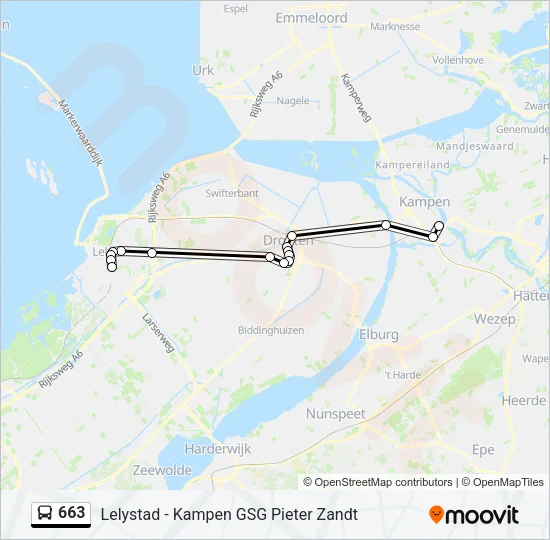 663 Bus Line Map