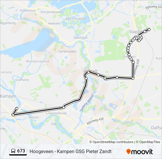 673 Bus Line Map
