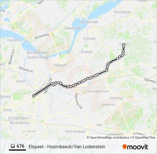 676 Bus Line Map