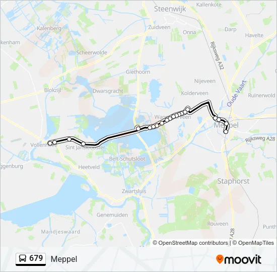 679 Bus Line Map