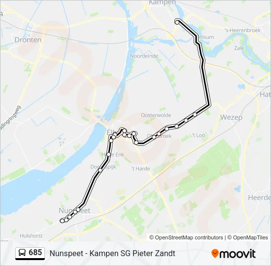 685 Bus Line Map