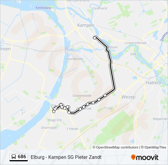 686 Bus Line Map