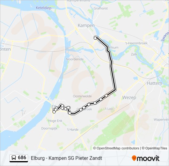 686 Bus Line Map