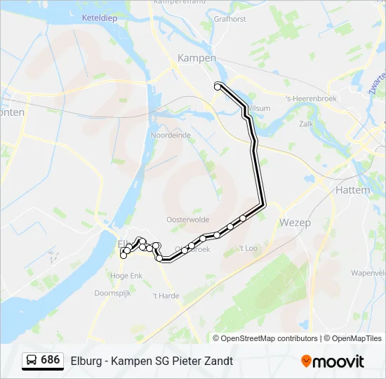 686 Bus Line Map