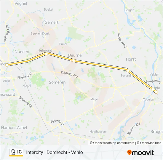 IC Train Line Map