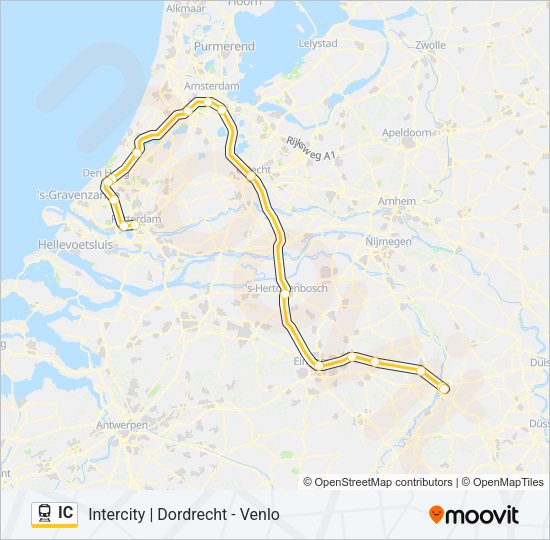 IC Train Line Map