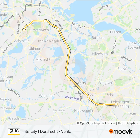 IC Train Line Map