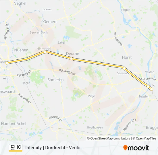 IC Train Line Map