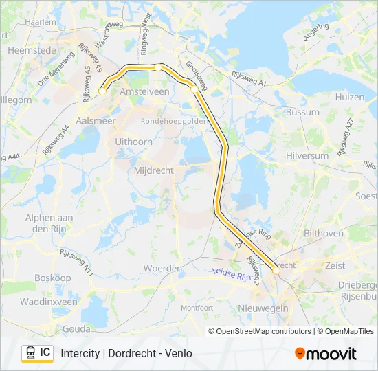 IC Train Line Map