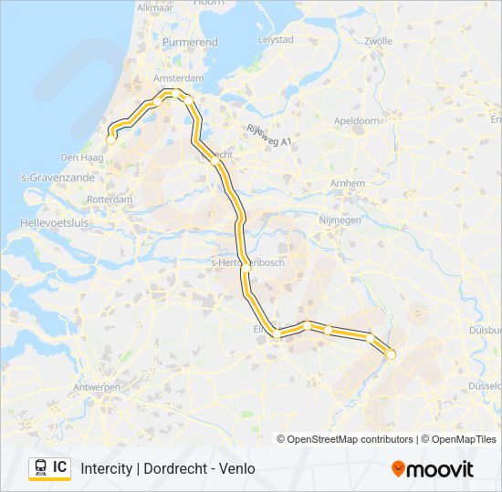 IC Train Line Map