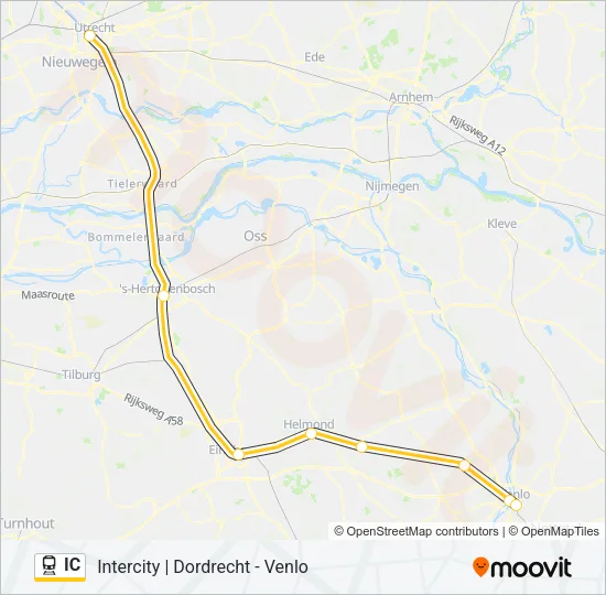 IC Train Line Map