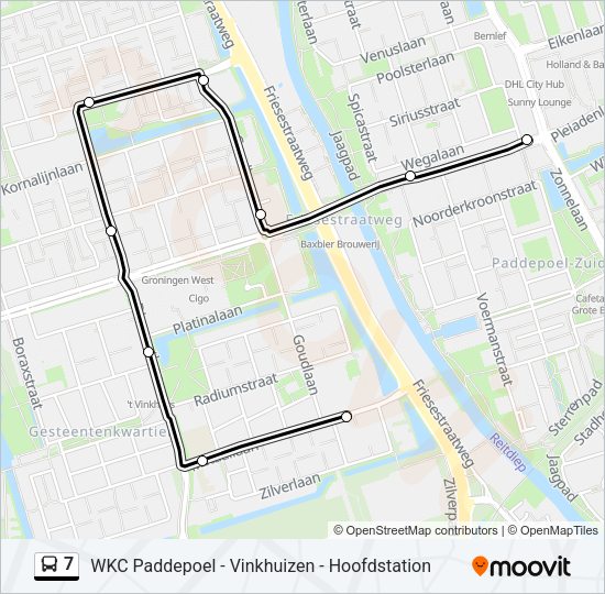 7 Bus Line Map