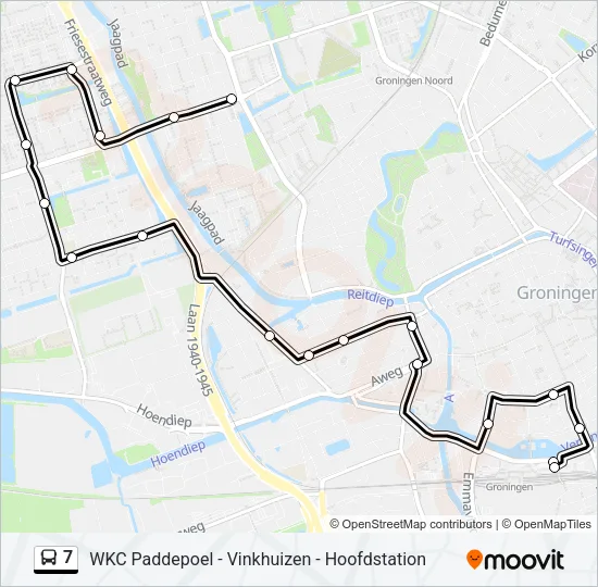 7 Bus Line Map