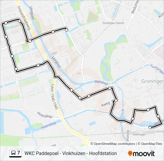 7 Bus Line Map