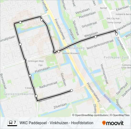 7 Bus Line Map