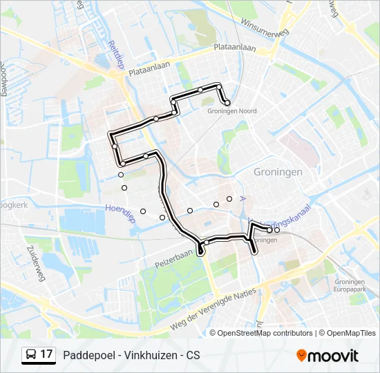 17 Bus Line Map