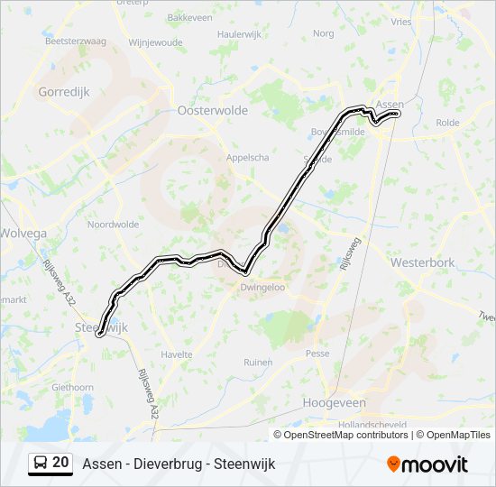 20 Bus Line Map