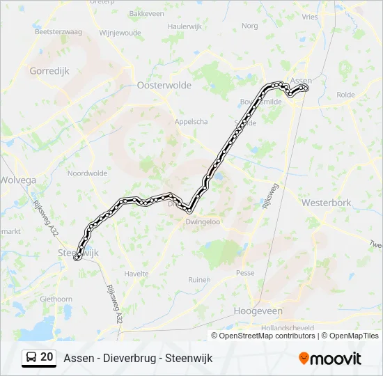 20 Bus Line Map