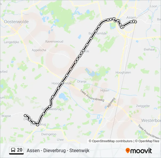 20 Bus Line Map